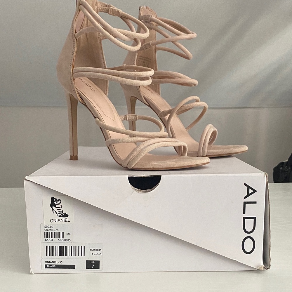 ALDO Women's Beige Strappy Heels
